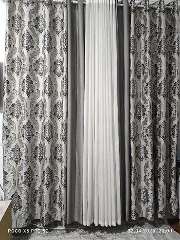 штора для спальни: Комплект штор, Жаккард, С тюлем в комплекте, Готовое изделие, Для спальни — 6