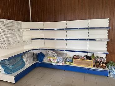 полки б у: На Иссык-Куле в селе Корумду: Торговые стеллажи пристенные L-образной — 1