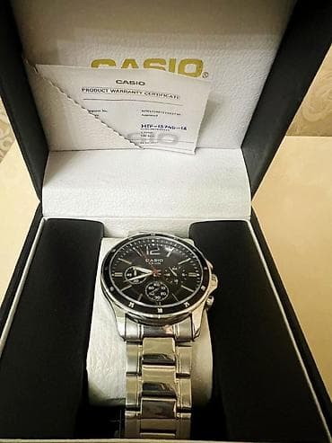 Бижутерия: Классикалык сааттар саат, Casio, Жапония, Суу өткөрбөөчү, Эркектердики, Колдонулган — 3