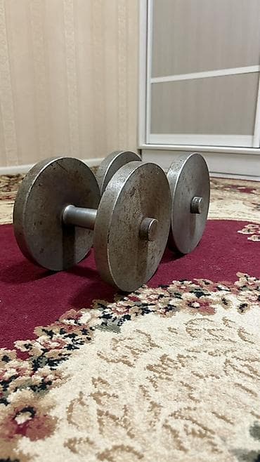 ПАРА ГАНТЕЛЕЙ ИЗ ЦЕЛЬНОГО МЕТАЛЛА ПО 10 КГ. ГОТОВ ПОТОРГОВАТЬСЯ! - Вес