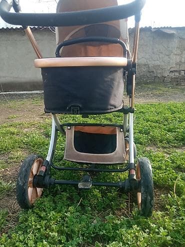 Коляска, Другой бренд, цвет - Коричневый, Б/у