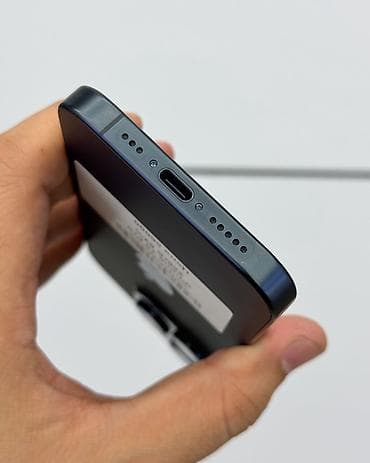р сим: IPhone 15 Pro, Б/у, 256 ГБ, Blue Titanium, Защитное стекло, Чехол, Коробка, В рассрочку, 82 % — 5
