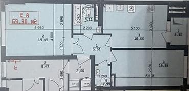 Квартиры: 2 комнаты, 68 м², Элитка, 2 этаж, Евроремонт — 7