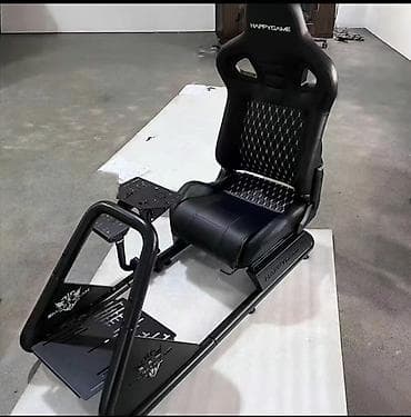 Офисная мебель: Игровое кресло, Без колесиков, цвет - Черный, Экокожа — 2