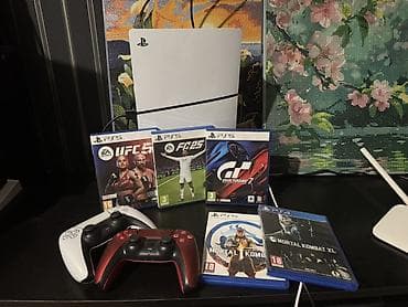 Игровой комплект PlayStation slim 1TB с играми и двумя геймпадами