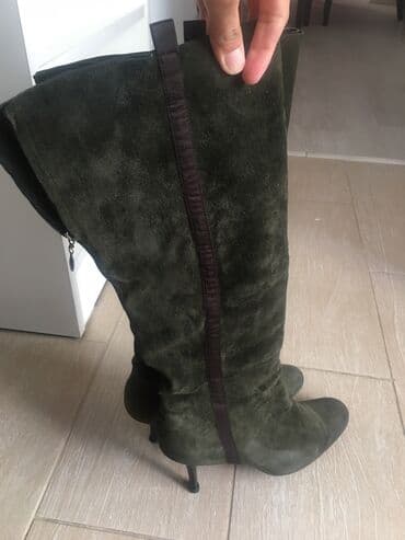 сапоги из натурального меха и кожи: Продаю б/у сапоги демисезонные замша (натуралка), покупала в Турции — 5