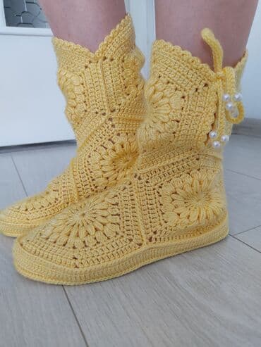 обувь 19 размер: Домашние тапочки, 37.5, Новый, цвет - Желтый, Самовывоз — 4