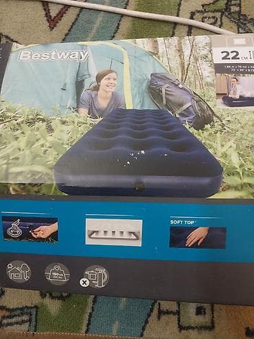 нодом: Надувной матрас Bestway (одноместный) - Размер: 185 × 76 × 22 см (73" — 2