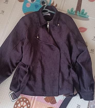 zara куртки женские осень: Женская куртка ZARA из замши темно‑сливового/баклажанного оттенка. - — 2