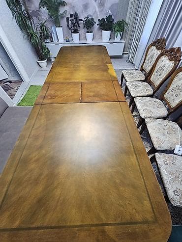 кровать мебель: Стол и стул для зала, цвет - Коричневый — 3