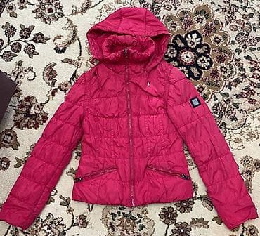 Пуховик, Короткая модель, С капюшоном, L