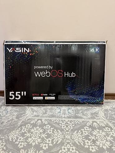 старлайн бишкек: Смарт-телевизор YASIN 55" 4K UHD - Диагональ: 55 дюймов - Разрешение — 2