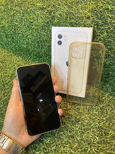 смарт: IPhone 11, Б/у, 64 ГБ, White Titanium, Коробка, В рассрочку, 76 % — 2