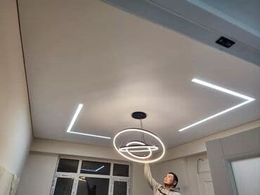 трековые светильник: Натяжной потолок Глянцевое, Матовое, 3D потолки Бесплатный замер, Гарантия, Монтаж — 1