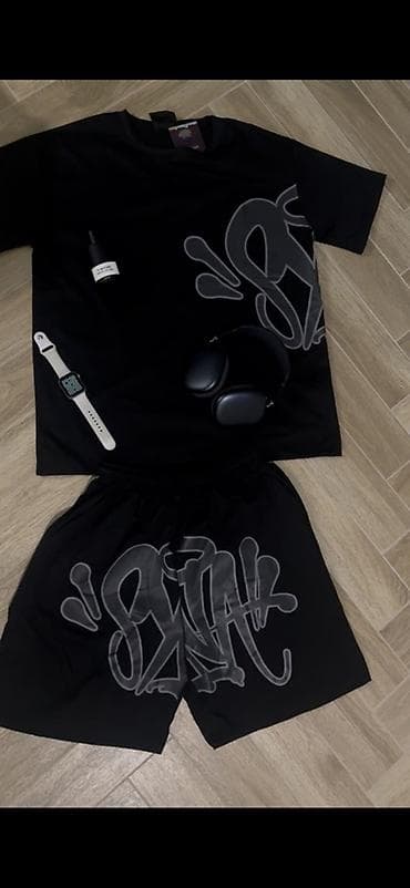 nike tech flecee: Syna world summer set Размер : M,L - Цвет: черный - Дизайн: крупный — 1
