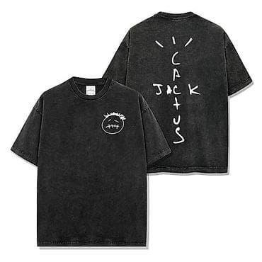 travis scott: Мужская футболка, L, Стандарт, Новый, цвет - Черный, Бесплатная доставка — 1