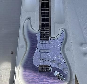 gestalt excalibur: Электрогитара типа Stratocaster с фигурным топом «квилт» (фиолетовый — 3