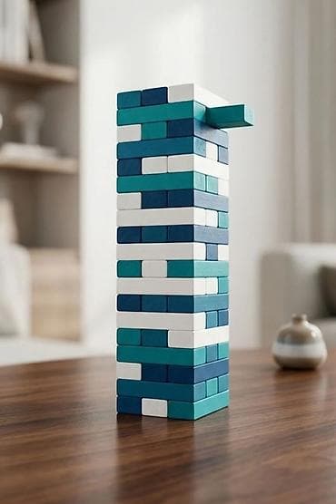 marble run: Настольная игра «Башня» (дженга-формат) — набор деревянных брусков для — 1