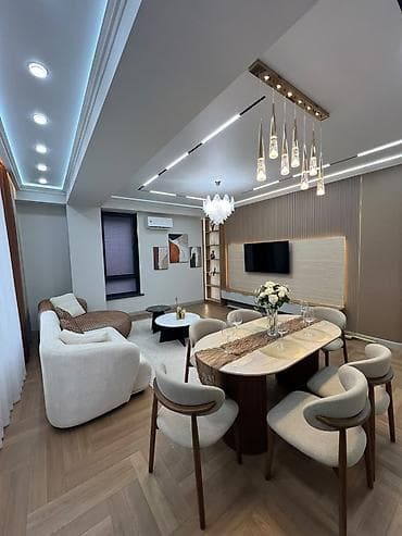 pro group: 3 комнаты, 80 м², Асанбай мкр Элитка, 10 этаж, Дизайнерский ремонт — 4
