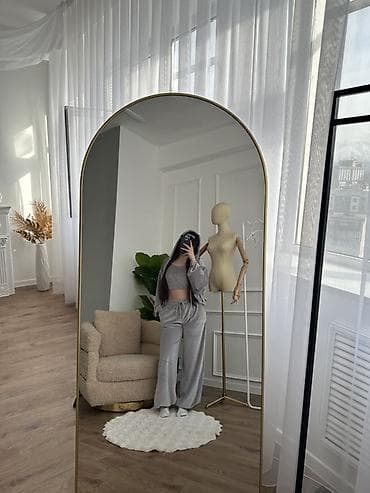 двойка велюр: Трёхпредметный женский комплект из мягкого велюра (серый цвет): - — 3