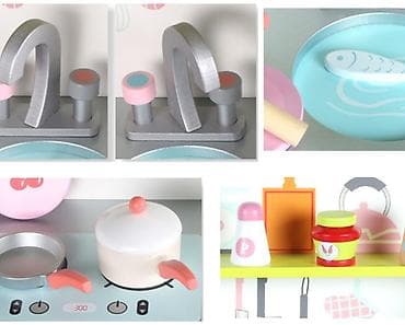 Оюнчуктар: Детская деревянная игровая кухня «One elephant» Размеры кухни: 79,7 × — 5