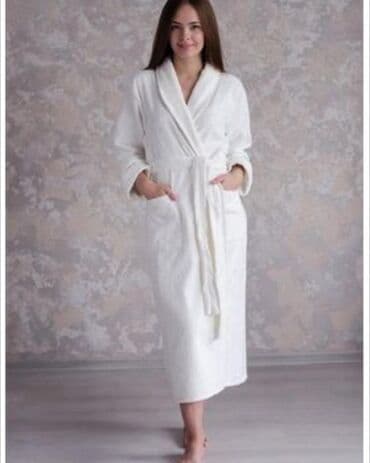 белая ночная сорочка: Банные, вафельные, махровые халаты . Производство Турция Премиум — 4