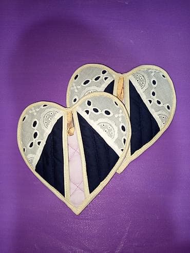 Посуда: Кухонные прихватки ручной работы - Наборы из парных прихваток разных — 3