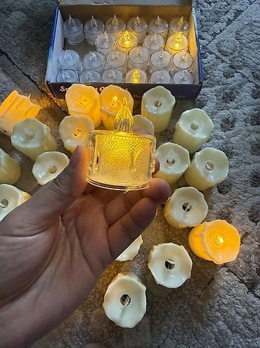 гирлянды лампочки: Набор декоративных LED-свечей без огня. 24+24 штук - Тип: электронные — 2
