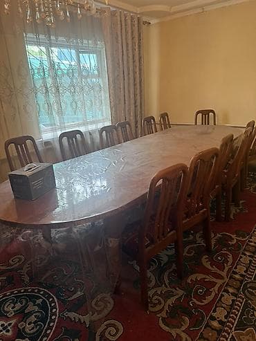 Үй жана бакча: Конок бөлмөсү үчүн үстөл жана отургуч, Колдонулган, Өзү алып кетүү, Акылуу жеткирүү, түсү - Күрөң — 1