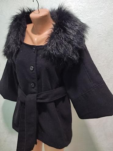 Пальто весеннее. Рукав 3/4, с капюшоном, воротник отстёгивается