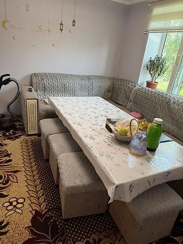стол для грязной посуды: Кухонный мягкий уголок, Другой материал, цвет - Серый — 3