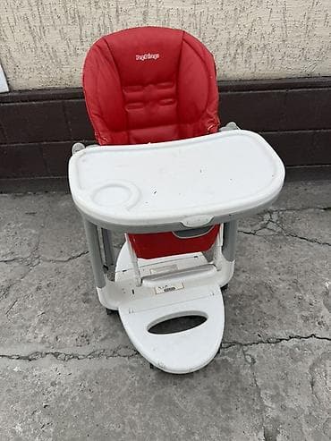 манеж электроный: Стульчик для кормления, Peg perego, Пластик, Трансформер, цвет - Красный — 2