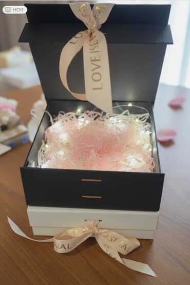 ящики деревянные декоративные: Коробка с вау эффектом! В наличии!!! С подсветкой подарка Акция!!! — 1