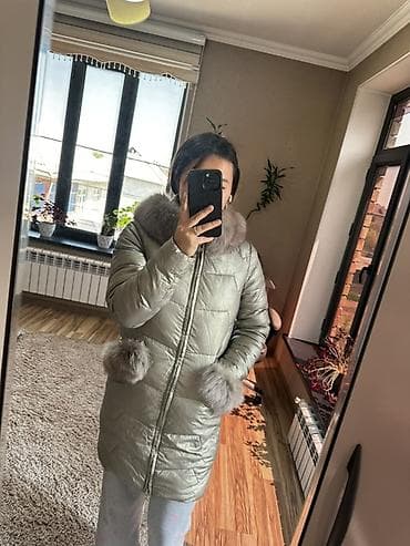 chemodany бишкек фото: Стёганое зимнее пальто-пуховик женское - Цвет: серебристо-серый, с — 1