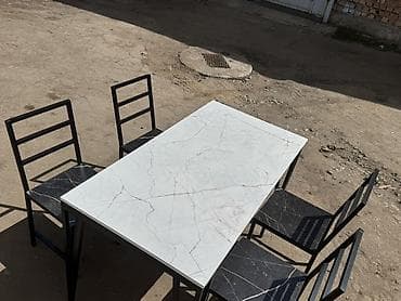 small table: Кухонный стол и стул, Новый, Самовывоз, Платная доставка, цвет - Черный — 3