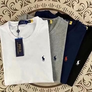 tech flece: Мужские футболки Polo Ralph Lauren - Классический крой с круглым — 2