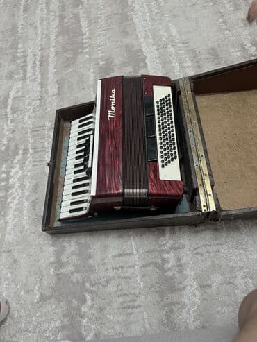 стойка микрафона: Аккордеон/гармошка клавишная с басами - Корпус с отделкой под красный — 1