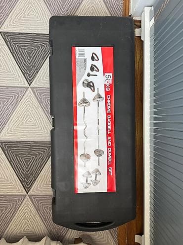 штанги набор: Набор для силовых тренировок 55 кг — Chrome Barbell and Dumbbell Set в — 3