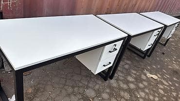 Офисный стол, Новый, Нерегулируемый, цвет - Белый, Прямоугольный, Железо, Самовывоз, Платная доставка at lalafo.kg Офисный стол, Новый, Нерегулируемый, цвет - Белый, Прямоугольный, Железо, Самовывоз, Платная доставка