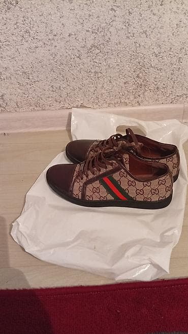 18 размер: Мужские кроссовки, 42, Gucci, Новый, цвет - Коричневый, Платная доставка — 2