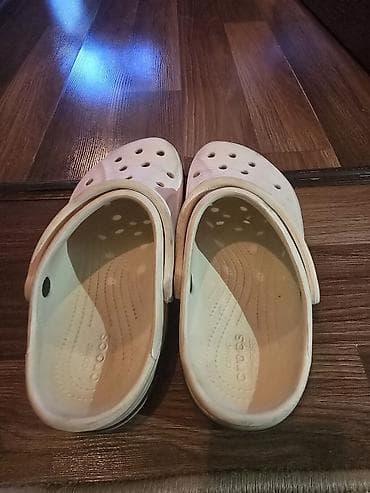 crocs 41: Мужские кроссовки, 40.5, Crocs, Б/у, цвет - Белый, Самовывоз — 3