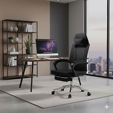 Офисное кресло, Новый, С колесиками, цвет - Черный, Платная доставка, Самовывоз