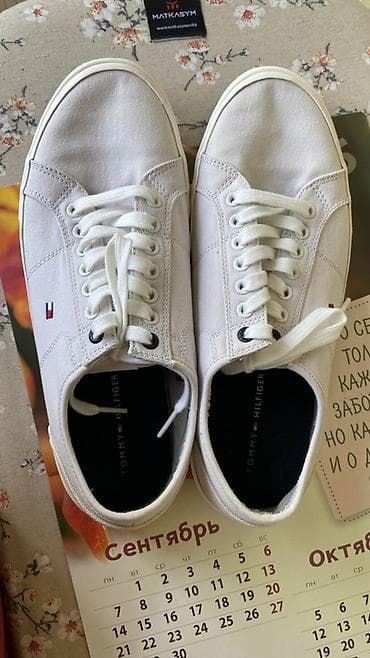 ralph loren: Кеды Tommy Hilfiger, белые, модель из текстиля. Ношены, после — 2