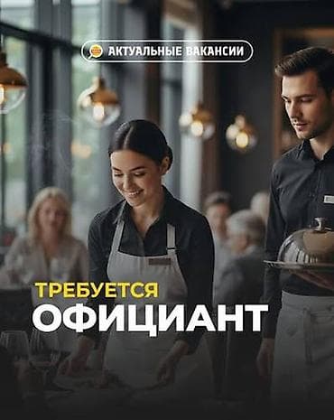 Требуется Официант Без опыта, Оплата: Ежедневно