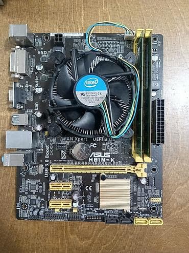 Настольные ПК и комплектующие: Материнская плата ASUS H81M-K процессор: celeron 3250(2 ядра, 3.2Ггц) — 1