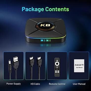 bluetooth kit: Смарт ТВ приставка Smart TV HK1 RBOX K8 Mini 2/32GB Android 14 с — 6