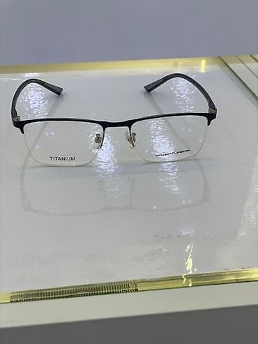 Көз айнектер: Очки с полуободковой оправой из титана - Материал: титановая оправа — 1