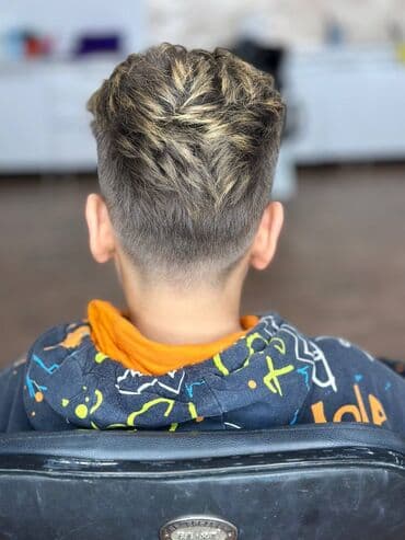 кресло барбер: Чач тарач, Чач жасамы, Түздөтүү, Моделдик чач кыркуулар, Акысыз чач кыркуу — 7