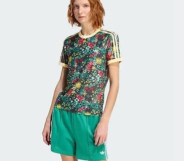 Футболка женская с цветочным принтом Adidas🇺🇸 Размеры: S, M, L Цена