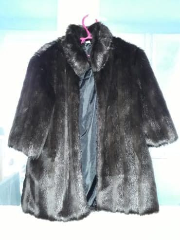 шуба кроликовая: МЕХОВОЙ ЖИЛЕТ НОВЫЙ рукав 3/4, искусственная норка, очень легкий — 4